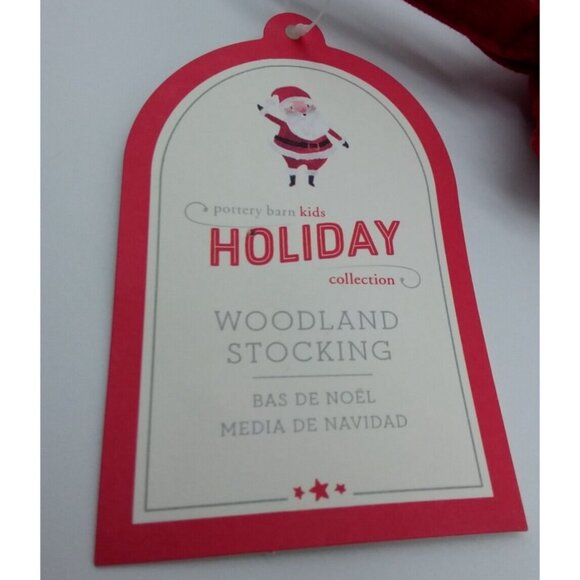 Pottery Barn Kids Lazaro Bear on Train Christmas Stocking Holiday Xmas Quilted - Picture 5 of 10